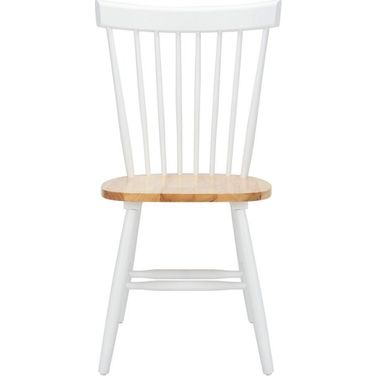 Parker Side Chair Set of 2 in White and Natural