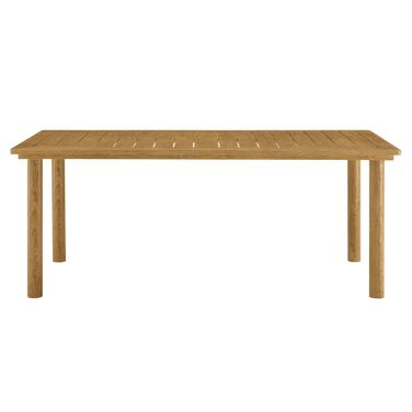 Parkland 76 Inch Outdoor Patio Aluminum Dining Table In Natural