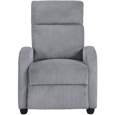 Parsons Push Back Reclining Chair In Dark Gray