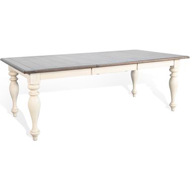 Pasadena Rectangular Extension Dining Table In Marble White