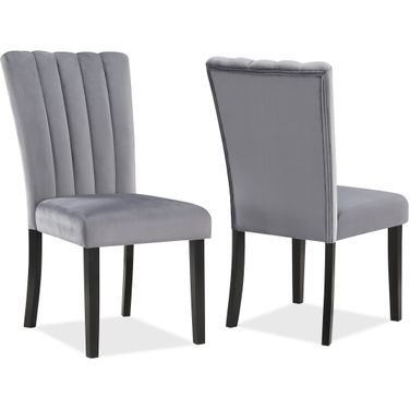Pascal Side Chair Set of 2 In Gray