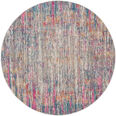 Passion 10' x 10' Round Indoor Rug In Ivory Multi