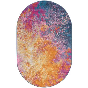 Passion 5' x 8' Oval Indoor Rug In Sunburst