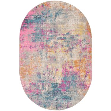 Passion 6' x 9' Oval Indoor Rug In Ivory Multi