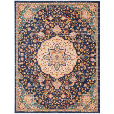 Passion 8' x 10' Indoor Rug In Navy Multi
