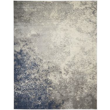 Passion 9' x 12' Indoor Rug In Charcoal and Ivory