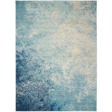 Passion 9' x 12' Indoor Rug In Navy Light Blue
