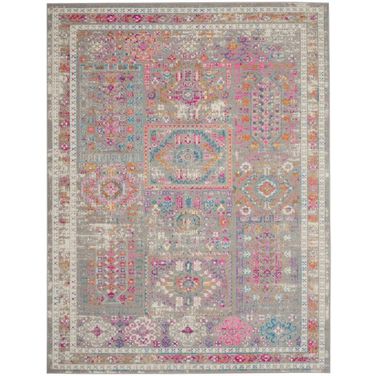Passion Grey and Multi 9' x 12' Area Rug