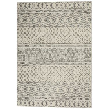 Passion Ivory and Grey 5'3" x 7'3" Bohemian Area Rug