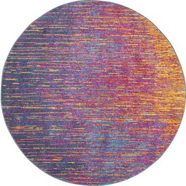 Passion Multicolor 8' x 8' Round Area Rug