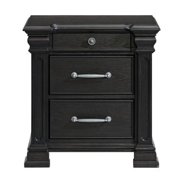 Paterson 3-Drawer Nightstand In Black