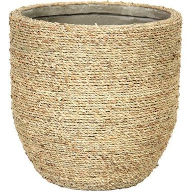 Patio Beige Nature Grass And Concrete Pot