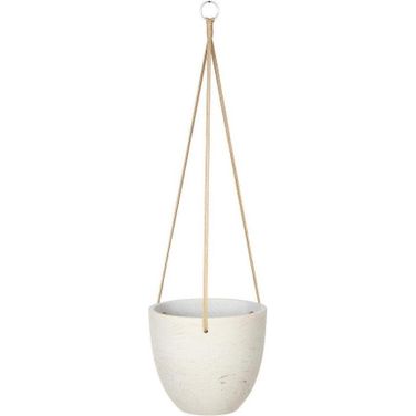 Patio Classic Small Hanging Pot In Cement Grey