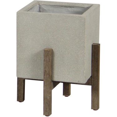 Patio Square Standing Pot In Natural