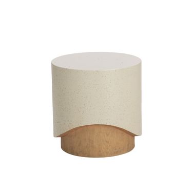 Patras End Table In Light Brown and Cream