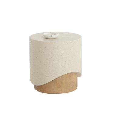 Patras End Table In Light Brown and Cream