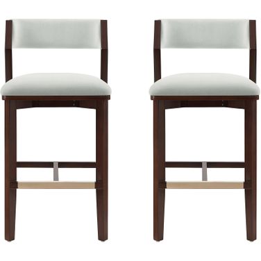 Patricia Barstool Set of 2 In White Glacier
