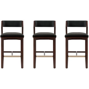 Patricia Barstool Set of 3 In Black