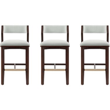 Patricia Barstool Set of 3 In White Glacier