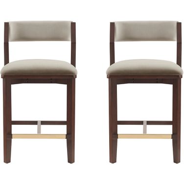 Patricia Counter Stool Set of 2 In Linen