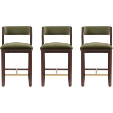 Patricia Counter Stool Set of 3 In Turtle Green