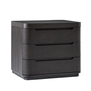 Patrick 3-Drawer Nightstand In Charcoal