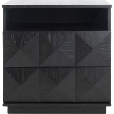 Patty 2 Drawer Nightstand In Black