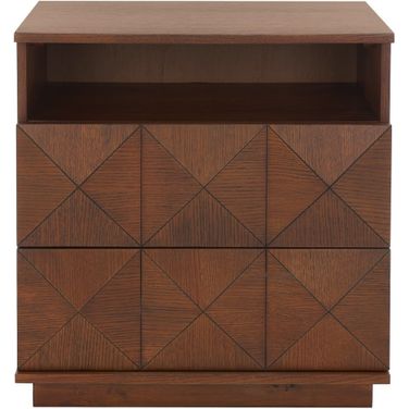 Patty 2 Drawer Nightstand In Walnut