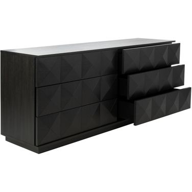Patty 6 Drawer Dresser In Black