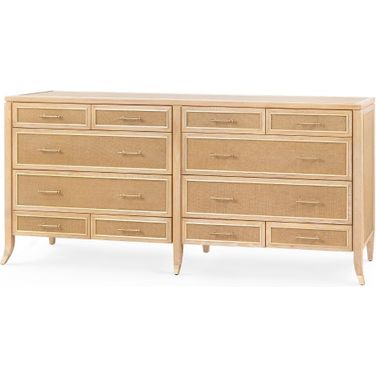 Paulina 12-Drawer In Natural and Camel