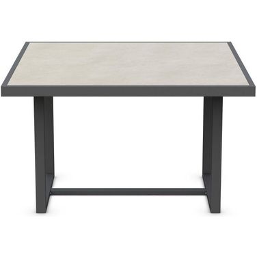 Pavia 48 Inch Square Dining Table In Matte Charcoal