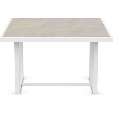 Pavia 48 Inch Square Dining Table In Matte White