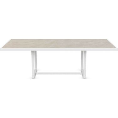 Pavia 96 Inch Rectangular Dining Table In Matte White