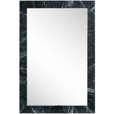 Pavia Genuine Marble Frame Mirror In Green