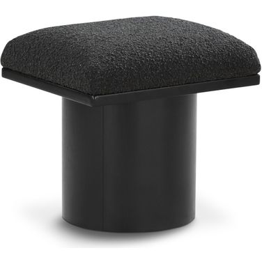 Pavilion Boucle Fabric Stool In Black