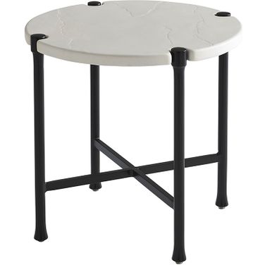 Pavlova Round End Table In Graphite
