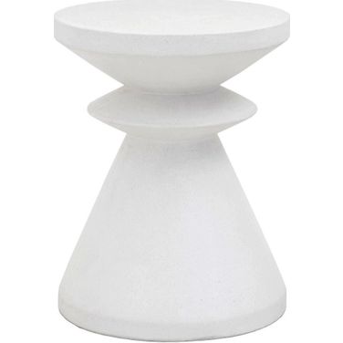 District Pawn Accent Table In Ivory Concrete