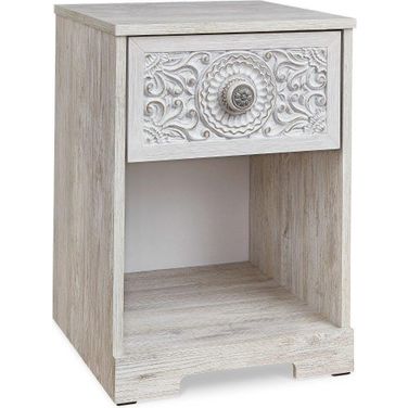 Paxberry Whitewash One Drawer Night Stand