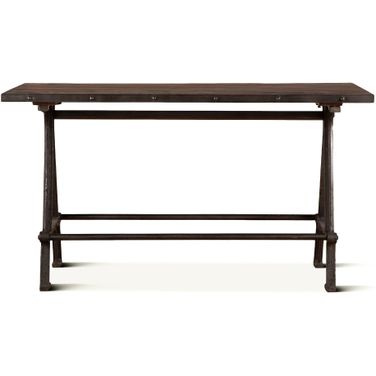 Paxton Iron Gathering Table 66 Inch In Brown