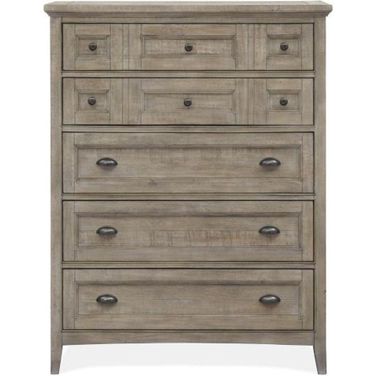 Paxton Place Dovetail Grey 5 Drawer Chest