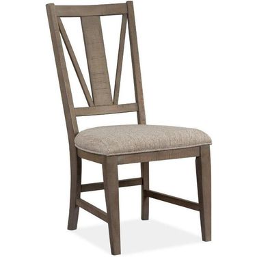Paxton Place Dove Gray Wood Dining Side Chair With Upholstered Seat Set of 2 KD