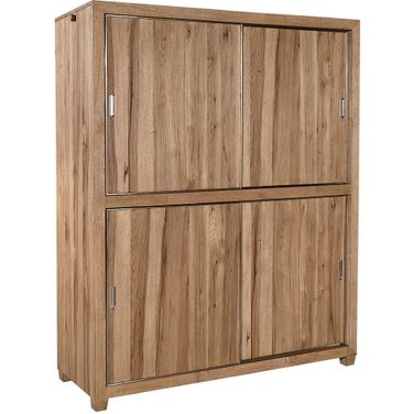 Paxton Sliding Door Storage Chest In Light Brown