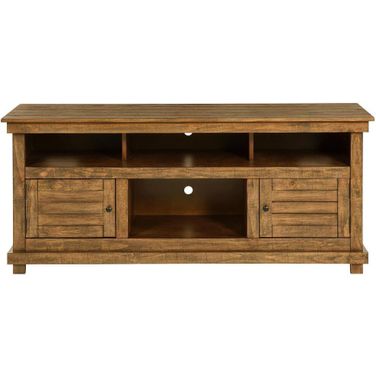 Payne 60 Inch TV Stand Media Console In Distressed Brown