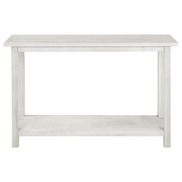 Payne Wood Entryway Sofa Console Table In Distressed White