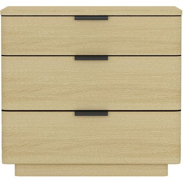 Payton Nightstand In Natural Oak and Black