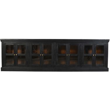 Peachtree 8 Door Mango Wood Sideboard In Charcoal Grey