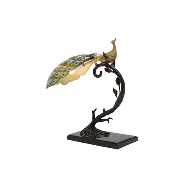 Peacock Desk Lamp In Bronze