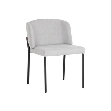 Pearce Dining Chair Set of 2 In Light Grey and Bravo Cognac