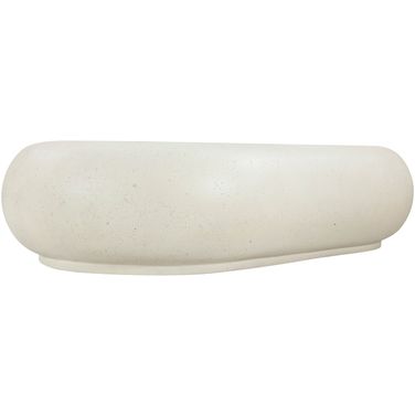 Pebble 48 Inch Concrete and Fiberglass Indoor/Outdoor Coffee Table In Cream