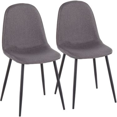 Pebble Chair Set of 2 In Charcoal